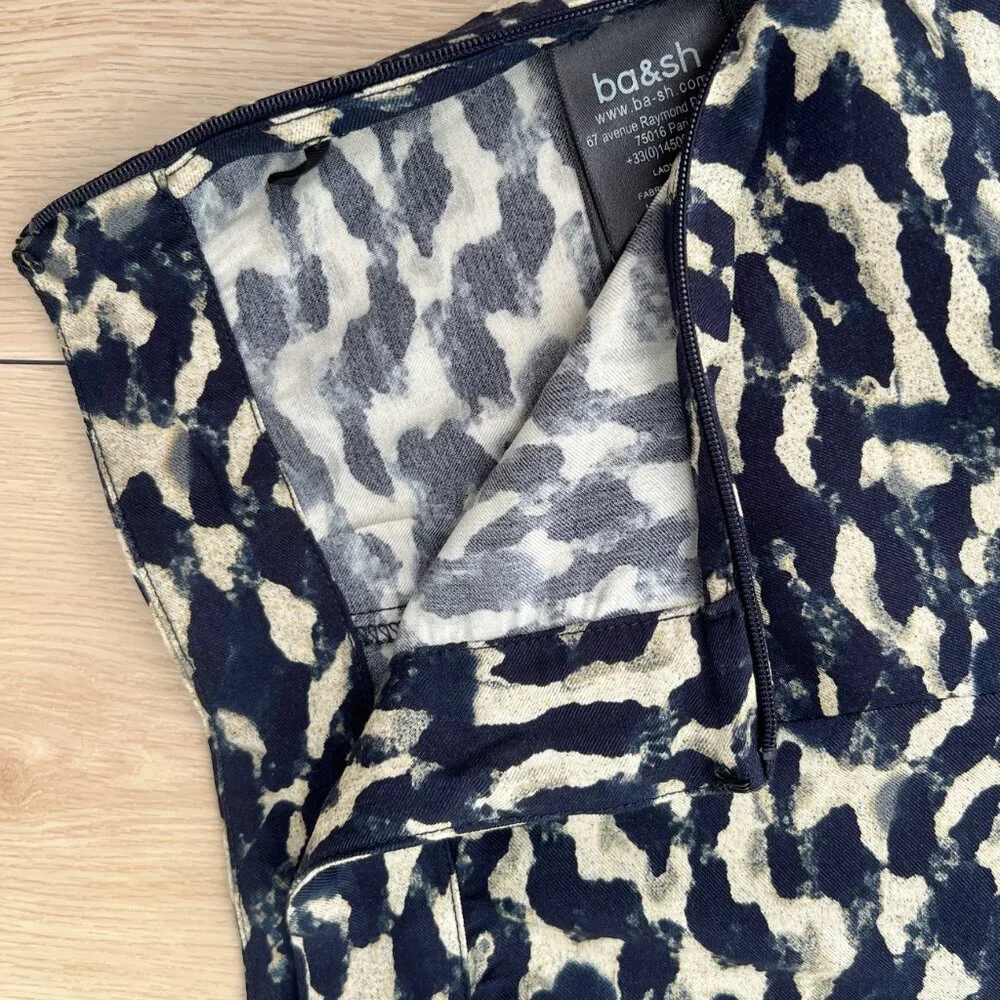 NWT ba&sh Sustainable Fashion 100% Viscose Animal Print Tiered Maxi Skirt Sz 12
